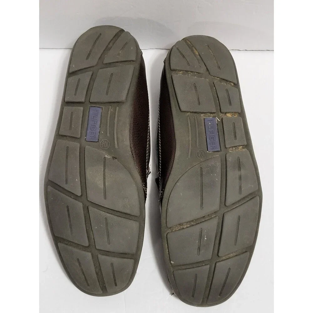 Tommy Hilfiger TMDathan Men’s 10.5 Slip On Driving Shoes Moccasin Brown Leather